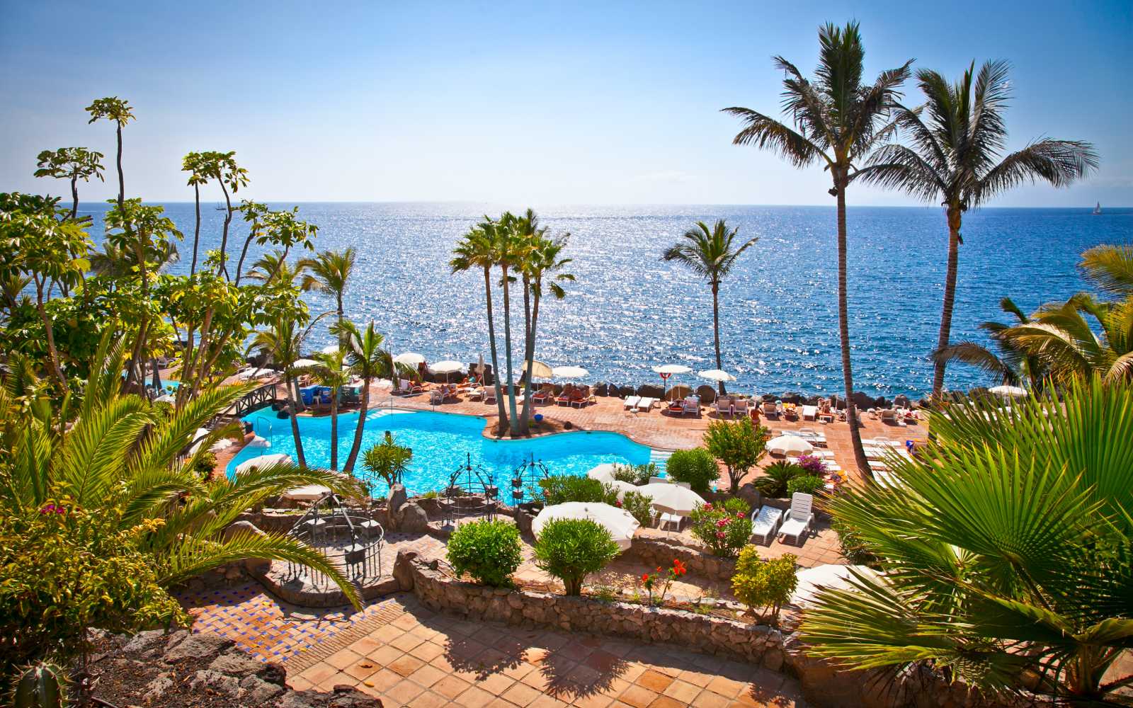 Panoramic view on Las Cuevitas in Costa Adeje cost, Tenerife