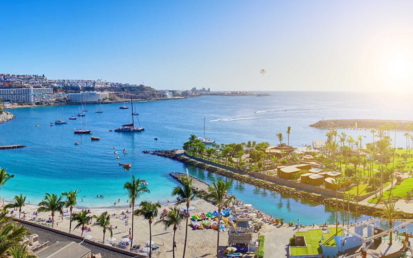 Beach "Anfi del Mar" on Gran Canaria in December