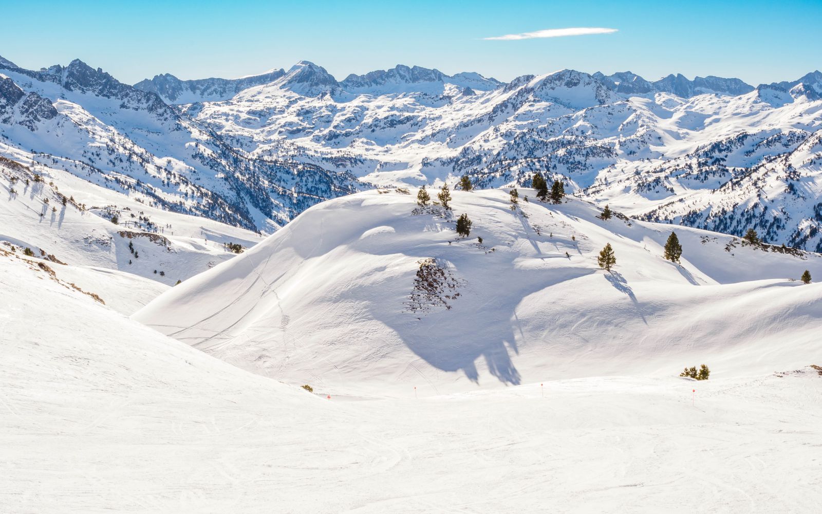 Mountain range in Baqueira ski fields, Catalonia