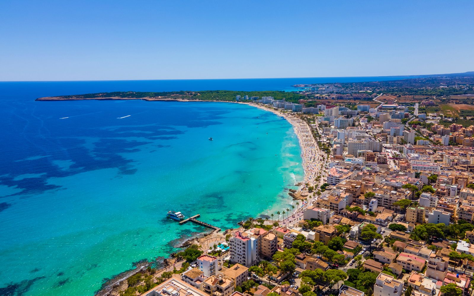 Cala Bona, Mallorca from Drone Mallorca, Spain Aerial Photo