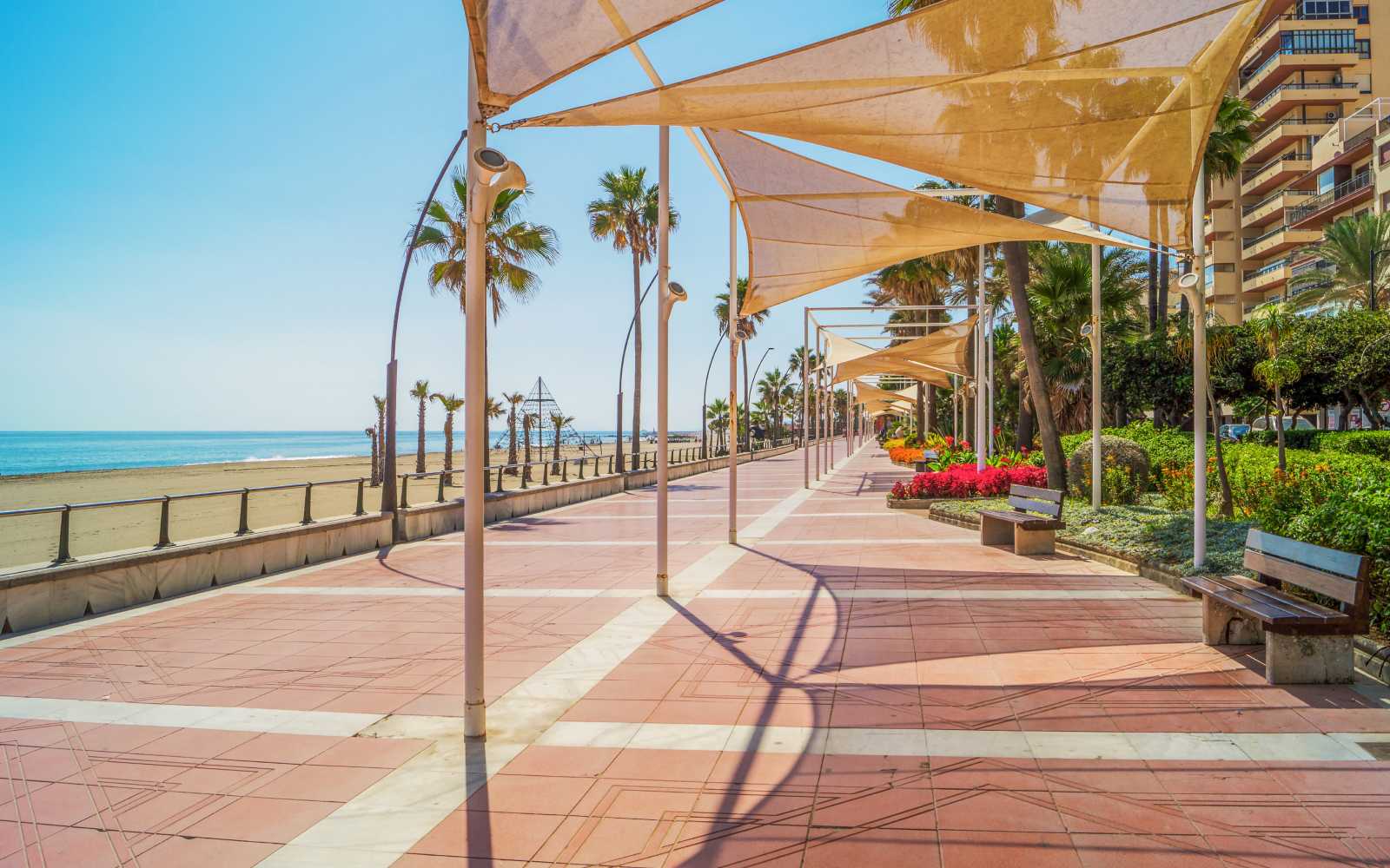 Promenade in Estepona, Andalusia, Spain