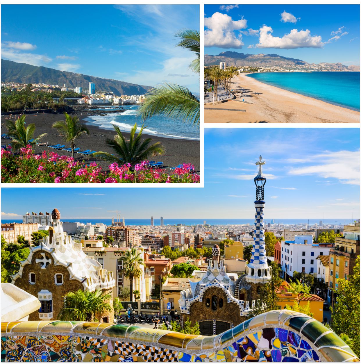 Selection of Spain's top destinations