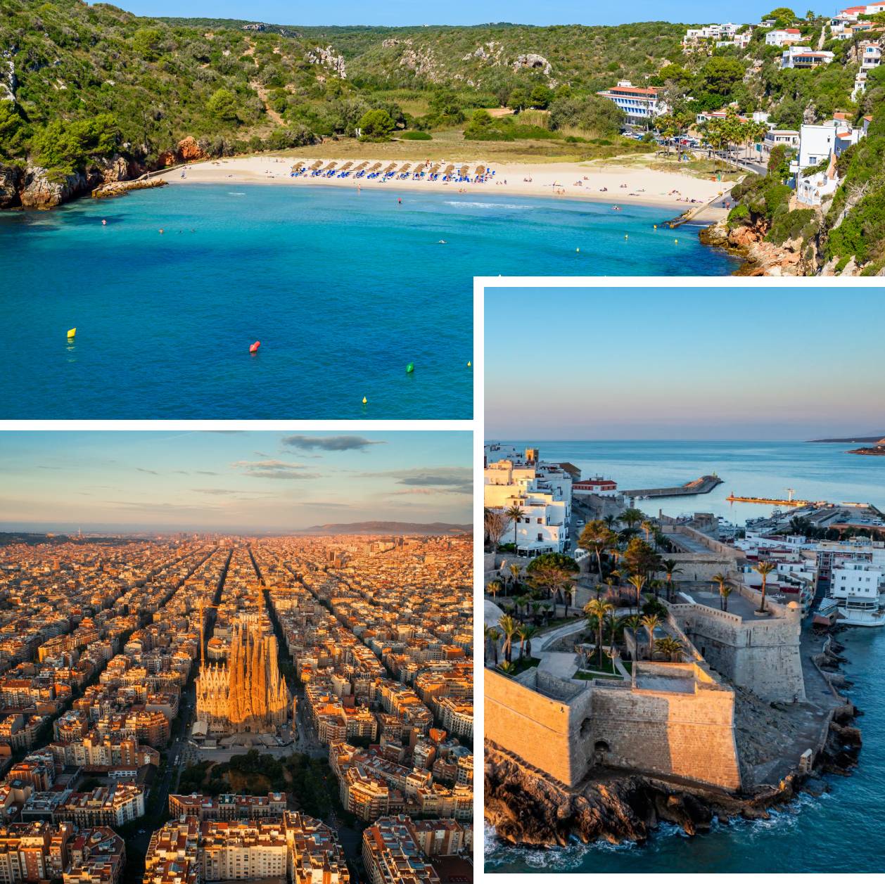 Menorca, Barcelona and Castellón