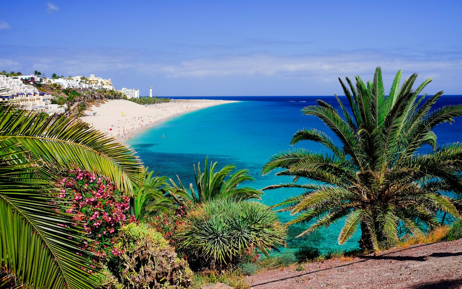 The beach Playa de Morro Jable. Fuerteventura, Spain.