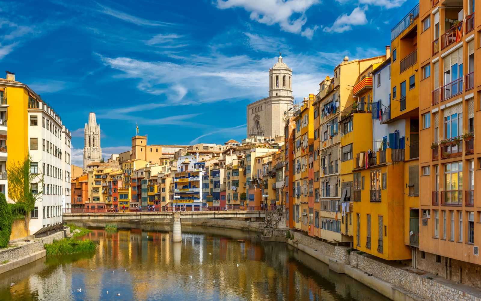 Colorful houses in Girona, Catalonia, Spain