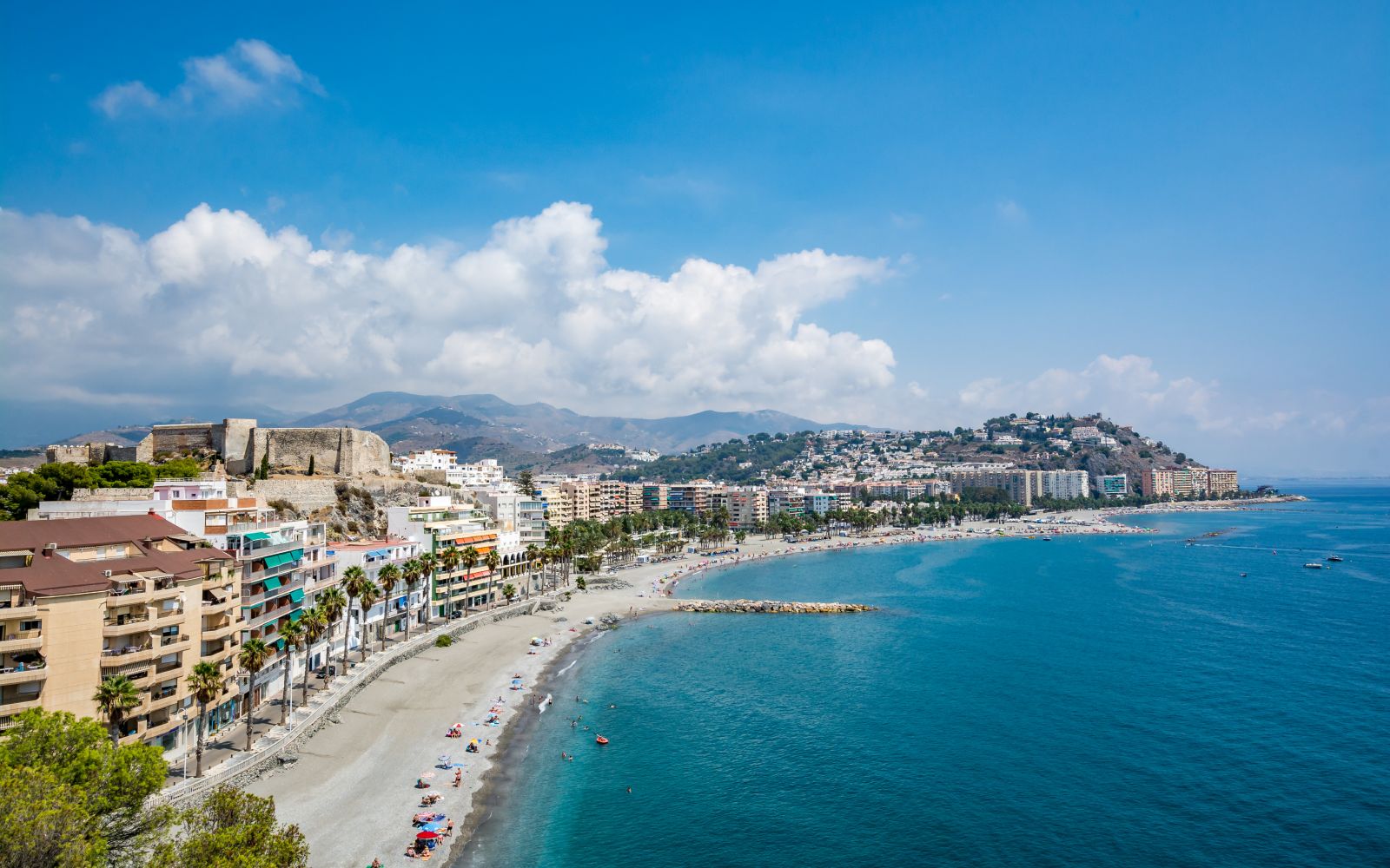 Panoramic view of Almuñécar (Almunecar), Spain