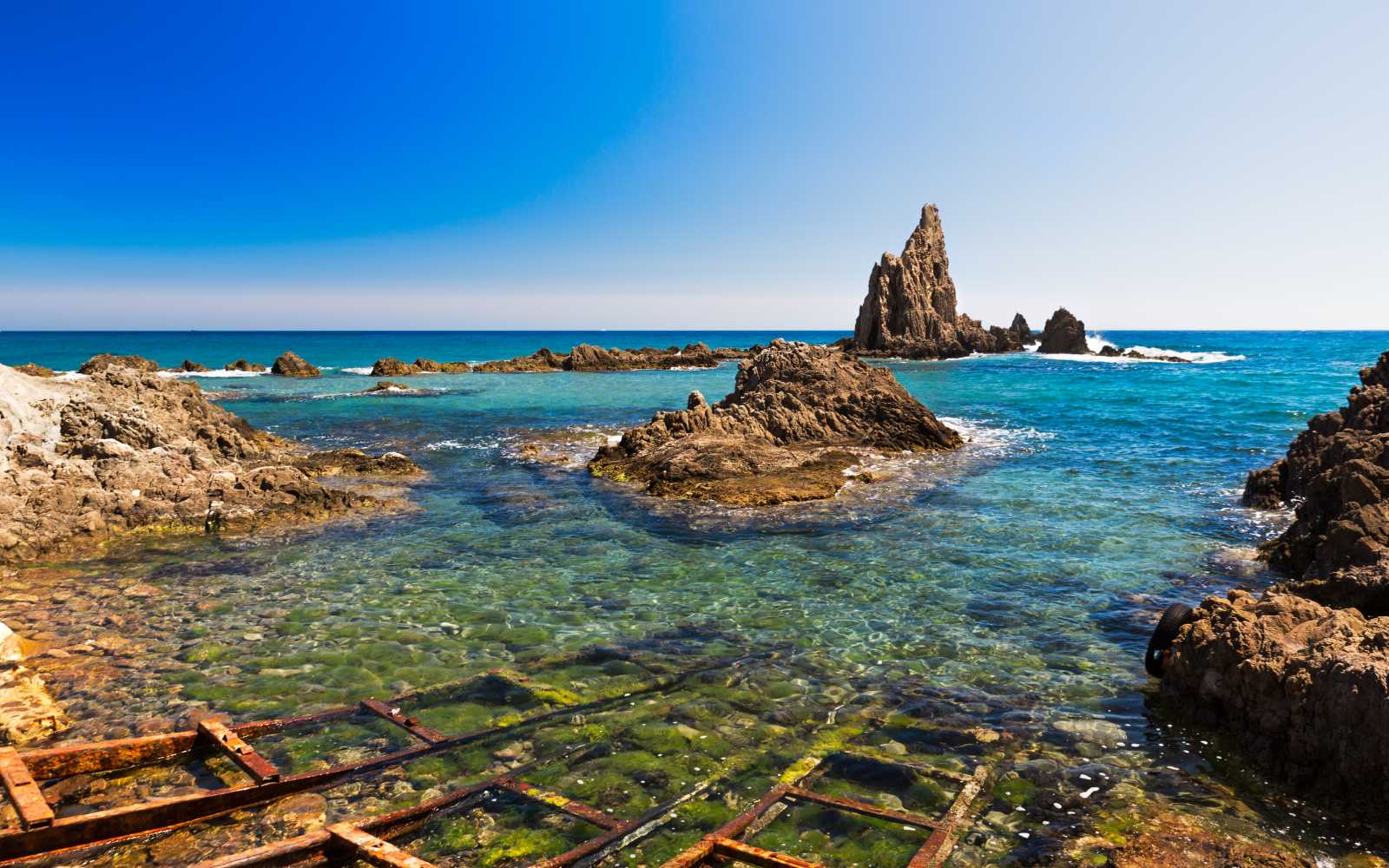 Seascape in Almeria, Cabo de Gata National Park, Spain