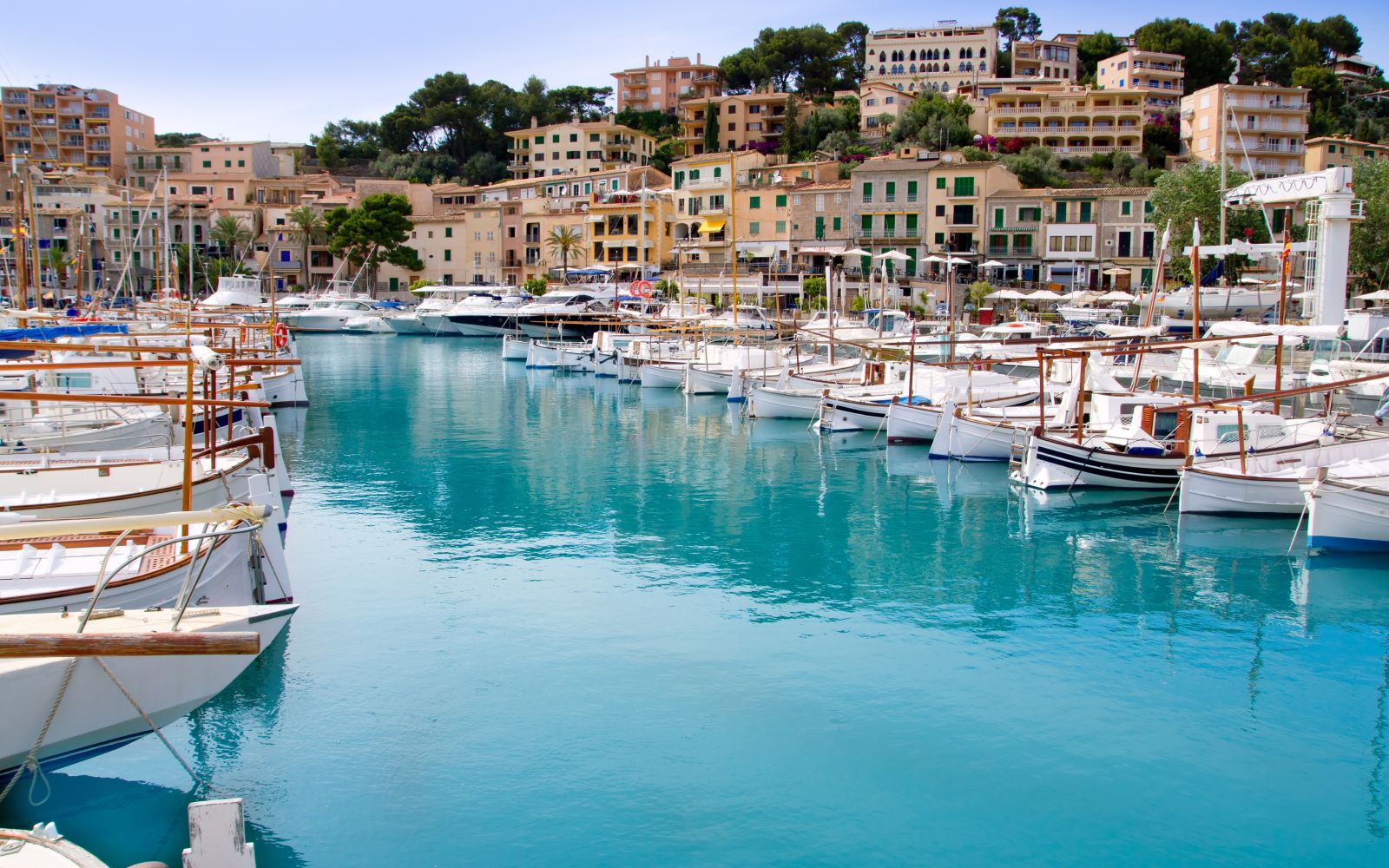 Puerto de Soller Port of Mallorca with lllaut boats