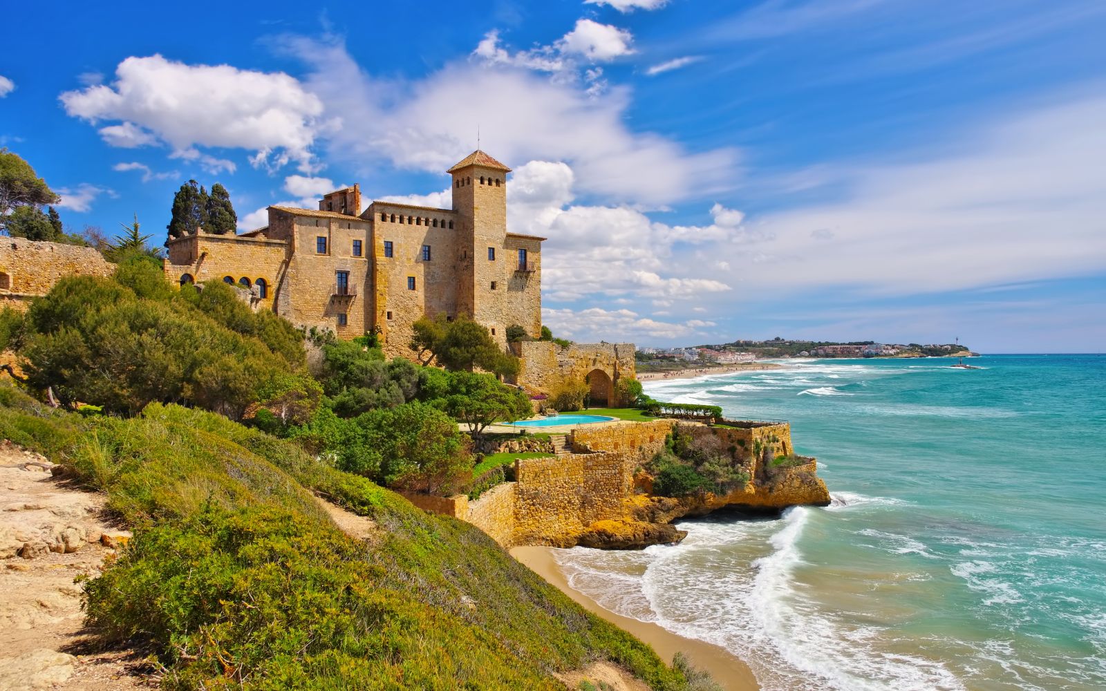 Castell de Tamarit on the Costa Dorada in Spain - Castell de Tamarit near Tarragona, Costa Dorada, Catalonia in Spain